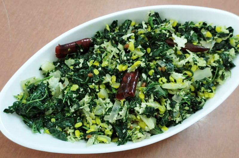 Golden Green Amaranth Stir-Fry (Keerai Poriyal)